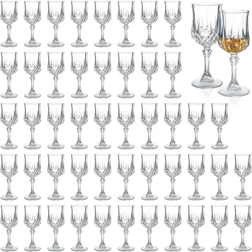 Vasos de Chupito para Cordial, 1.7 oz/50 ml, Juego de Vasos de Chupito de 48, vasos de chupito con vástago/Vasos de Jerez/Vasos de Chupito de Tequila