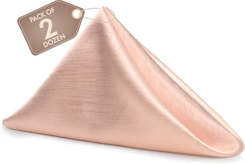 Miniatura 183 de Ultimate Textile -1 docena de servilletas reversibles Shantung Satin - Majestic - Servilletas de tela Majestic de 17 x 17 pulgadas, color marrón