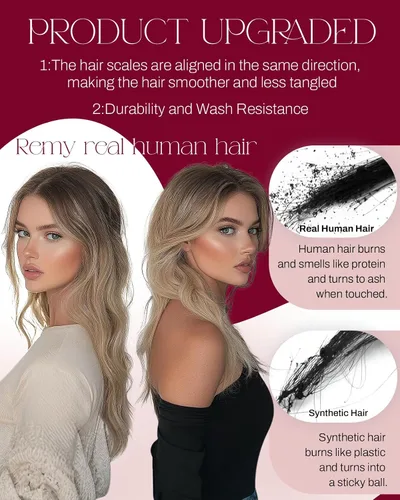 Miniatura 4 de Moresoo - Extensiones de cabello humano real cosidas, Remy, lacio, doble trama, color negro jet, 14 pulgadas, 3.53 onzas