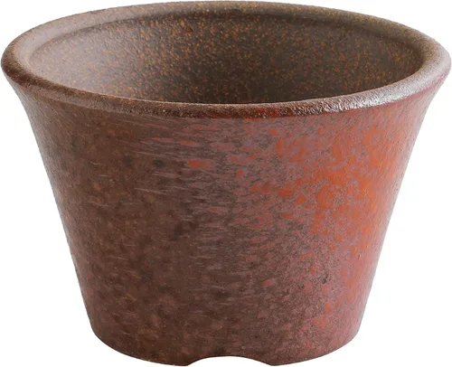 Miniatura 7 de Wazakura Serie Banko - Maceta de bonsái pequeña de cerámica, hecha a mano, con orificio de drenaje, 4.3 pulg (110 mm), fabricada en Japón