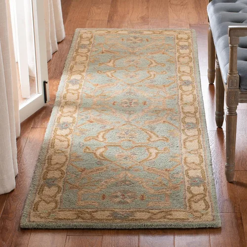 Miniatura 11 de SAFAVIEH Antiquity Collection AT311A - Alfombra decorativa de lana oriental tradicional hecha a mano, 2 x 3 pies, marrón y dorado