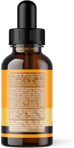 Miniatura 2 de Gotas líquidas de cúrcuma orgánica para adultos, curcumina de cúrcuma con pimienta negra, canela y extracto de jengibre líquido para dolor