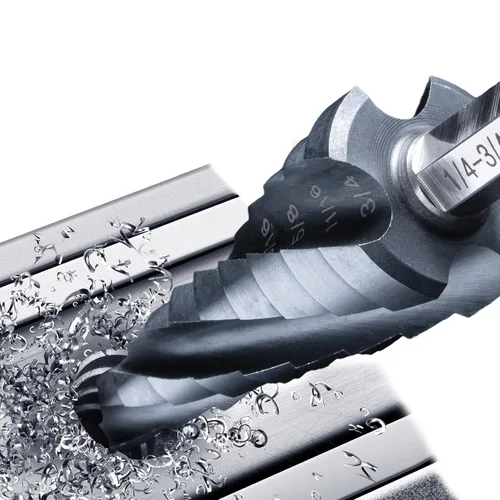 Miniatura 12 de GRENPRO Broca escalonada para juego de metal, broca de paso grande de 1/4" - 2-1/2", M35 HSS Impact Tough Step Brocas para metal, vástago de 1/2