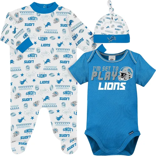Miniatura 30 de Gerber Conjunto de regalo unisex para bebé con pies de equipo de la NFL para dormir y jugar