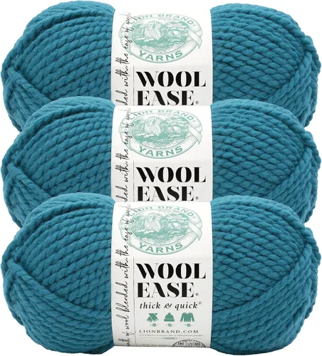 Miniatura 114 de Lion Brand Yarn - Ovillo de lana Wool-Ease Thick & Quick color fuerza aérea