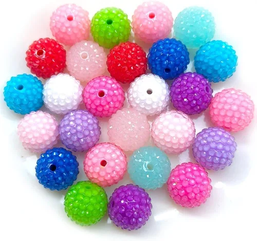 Miniatura 5 de Cuentas de diamantes de imitación de colores de 0.78 pulgadas, 0.63 pulgadas, 0.55 pulgadas, 0.394 pulgadas, 0.394 pulgadas, 0.394 pulgadas, 0.394