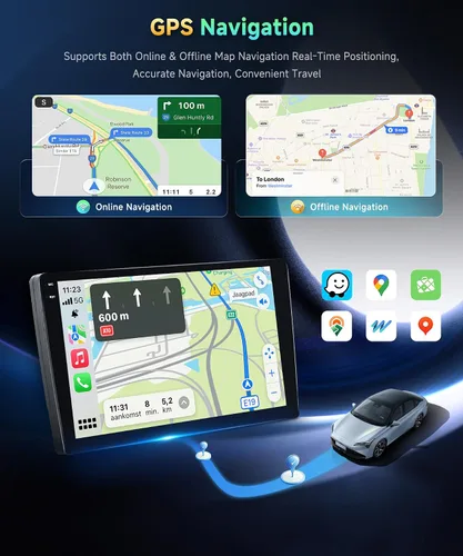Miniatura 5 de Radio de coche 4G+128G para Ford F150 2008-2014 Estéreo de 9 pulgadas Pantalla táctil completa inalámbrica CarPlay/Android Auto Android 15 Bluetooth