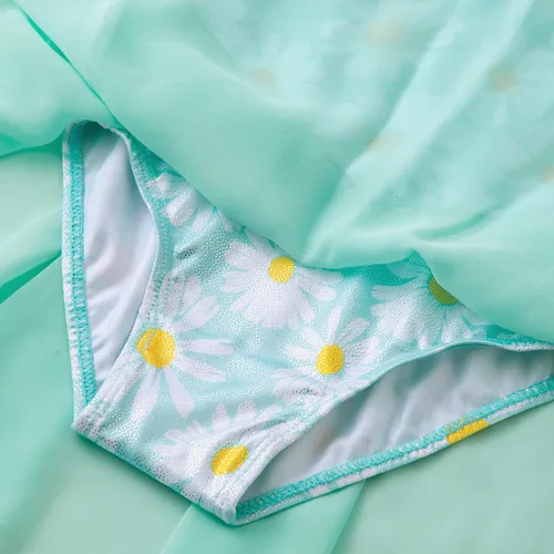 Miniatura 133 de EQSJIU Leotardo de baile de manga larga para niñas, vestido de ballet brillante con copo de nieve, tutú con falda tutú para niñas