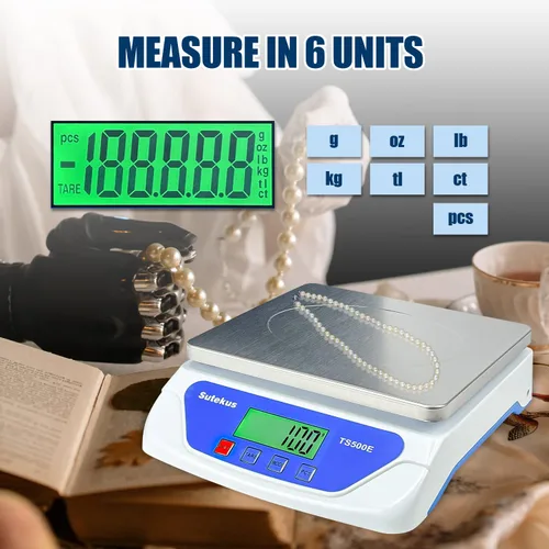 Miniatura 4 de Sutekus Báscula digital de 0.04 oz a 55 libras - Báscula de cocina precisa para cocina, hogar y postal