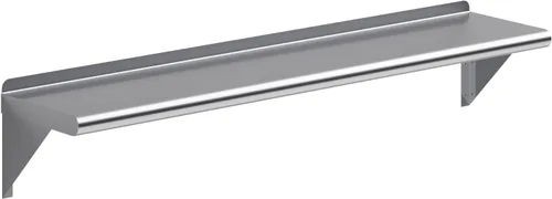 Miniatura 10 de AmGood Estante de pared de acero inoxidable de 60 pulgadas de largo x 6 pulgadas de profundidad Certificado NSF Estantería de metal