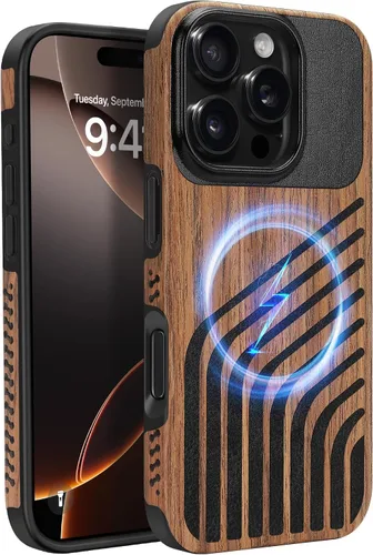 Miniatura 27 de Funda magnética ZZDZZ compatible con iPhone 14 Plus [Compatible con Magsafe] Diseño de cuero premium TPU híbrido a prueba de golpes (Negro)