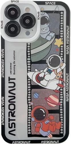 Miniatura 9 de Yonds Queen Funda transparente para iPhone 11, diseño de luna de astronauta espacial de astronauta de dibujos animados, elegante diseño de luna