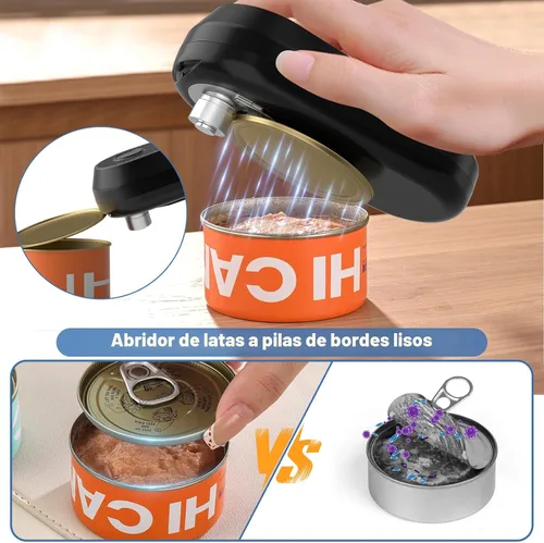 Miniatura 4 de Abrelatas eléctrico, abrelatas recargables para personas mayores y artritis, abrelatas automático de un solo toque, manos libres, borde liso