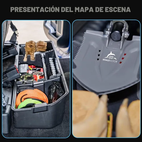 Miniatura 4 de WHALEMOTOR Almacenamiento debajo del asiento Compatible con Ford F150 (2015-2025) y Super Duty (2017-2025) SuperCrew/Crew Cab, Organizador de carga