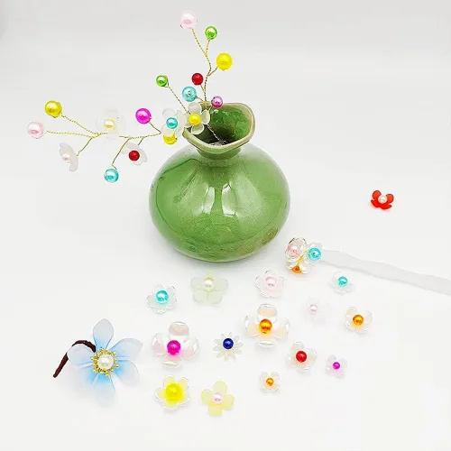 Miniatura 5 de Perlas de cuentas, 4000 piezas de cuentas de perlas de 3 mm redondas para llaveros, pulseras, collares, llaveros, joyería, manualidades, decoración