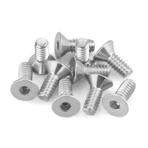 Miniatura 11 de Tornillos de cabeza avellanada plana 1/4-20 x 1, cobertura completa de rosca de máquina, unidad hexagonal Allen, acero inoxidable 304 18-8 SS, 25
