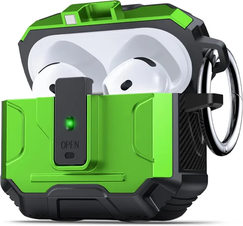 Miniatura 12 de DASFOND - Funda de armadura para AirPods de 2ª y 1ª generación, carcasa de cuerpo completo de grado militar a prueba de golpes, soporte de carga