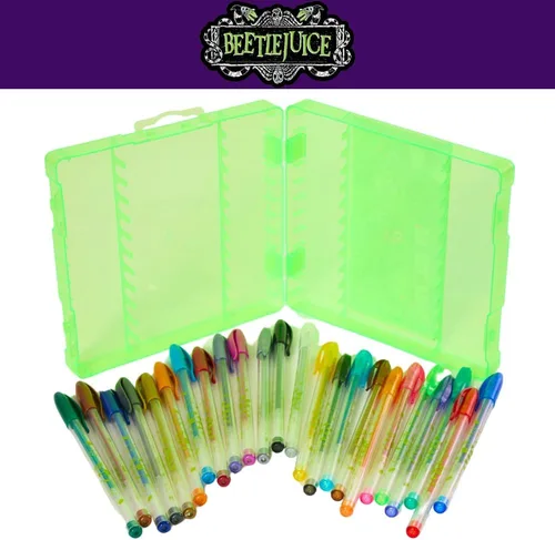 Miniatura 8 de Innovative Designs Beetlejuice - Juego de bolígrafos de gel para niños, paquete de 24 con bolígrafos de gel con purpurina, bonitos bolígrafos