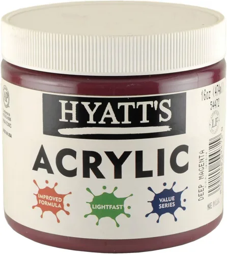 Miniatura 128 de Hyatt's Alizarine - Pintura acrílica carmesí Tubo de pintura acrílica de 2.5 fl oz de grado artístico Secado rápido y pintura no tóxica
