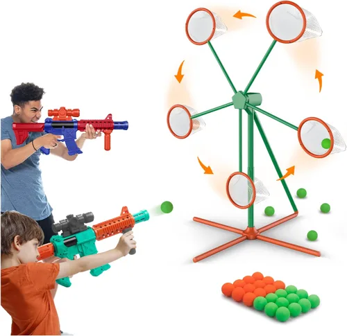 Marlrin Juegos de disparos para niños de 5, 6, 7, 8, 9 y 10 años en adelante, juego deportivo y al aire libre con objetivo de disparo en movimiento