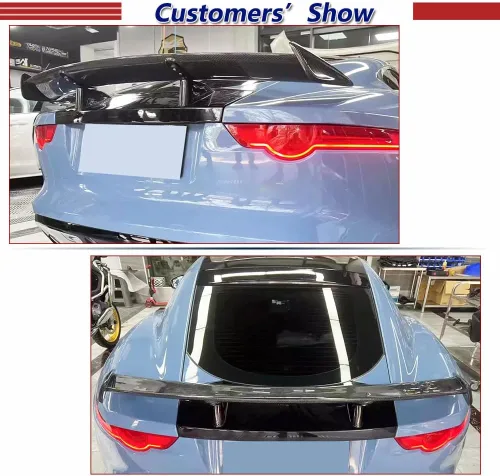 Miniatura 3 de Alerón trasero del tronco de fibra de carbono real para Jaguar F-Type Coupé 2014-2018 Tapa trasera del maletero Highkick Spoiler Wing Factory Outlet