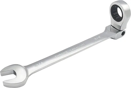 Llave combinada de trinquete de cabeza flexible de 3/4 pulgadas SAE 72 dientes de 12 puntos de trinquete de caja de trinquete y herramientas de