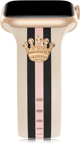 Miniatura 9 de Banda de diseñador con adornos decorativa compatible con Apple Watch de 38mm 40mm 41mm 42mm 44mm 45mm 46mm 49mm, para mujeres y hombres, pulseras