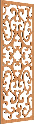 Miniatura 193 de Smithfield Paneles de pared decorativos de madera con calado, 13 3/8 pulgadas de ancho x 34 3/8 pulgadas de alto x 3/8 de alto, roble rojo rojo