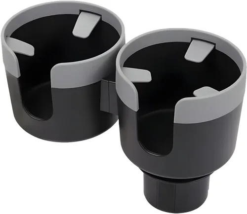 Miniatura 7 de Expansor de portavasos doble para automóvil, adaptador multifuncional 2 en 1 para portavasos de vehículo con base ajustable, organizador extensor