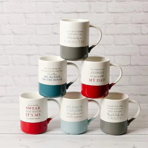 Miniatura 3 de Pavilion - Taza de café grande de 18 onzas, Some Moms Swear Too Much, It's Me. I'm Some Moms