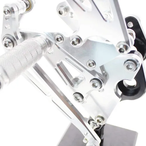 Miniatura 7 de Krace Juego de estriberas delanteras para motocicleta, reposapiés, pedales de cambio de freno, totalmente ajustables, apto para Yamaha FZ-09 MT09