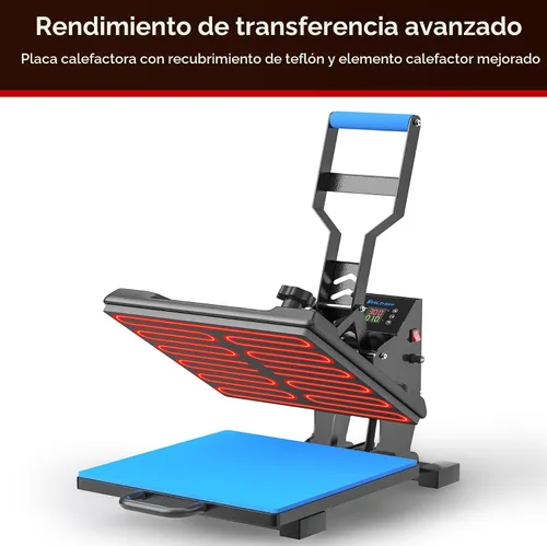 Miniatura 5 de Delclynee Máquina de prensa de calor de alta presión de 15 "x 15" para camisetas, impresora de sublimación digital de calidad industrial para vinilo