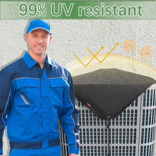 Miniatura 5 de 28 x 28 Cubiertas de Aire Acondicionado para Exterior con Soporte de Cubierta, Cubierta de CA Resistente al Agua de 600D, Cubiertas de Condensedor