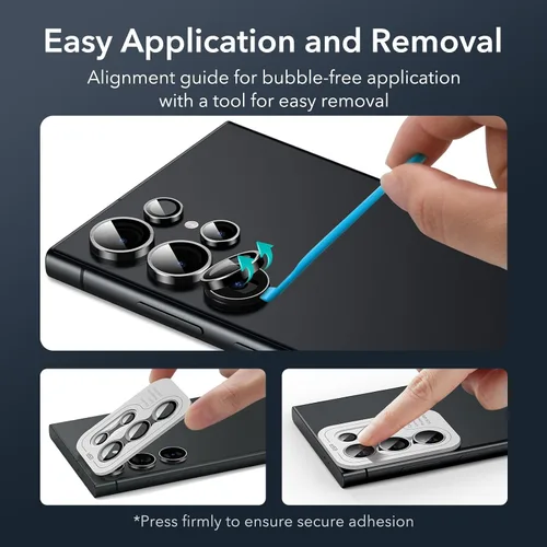 Miniatura 6 de ESR Protector de lente de cámara para Samsung Galaxy S24 Ultra, protectores de lente individuales, vidrio templado ultrafino resistente a