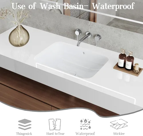 Miniatura 6 de Papel para empapelar blanco, papel de vinilo autoadhesivo, película decorativa para encimeras de cocina, armarios, muebles con brillo iridescente