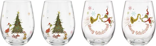 Miniatura 19 de Lenox 896338 Tarro de dulces cubierto con texto en inglés "Merry Grinchmas", decoración navideña y festiva
