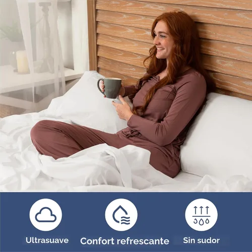Miniatura 4 de Juego de sábanas tamaño King de 4 piezas - Juego de sábanas cómodas, transpirables y refrescantes - Ropa de cama de lujo para hotel para mujeres, 02