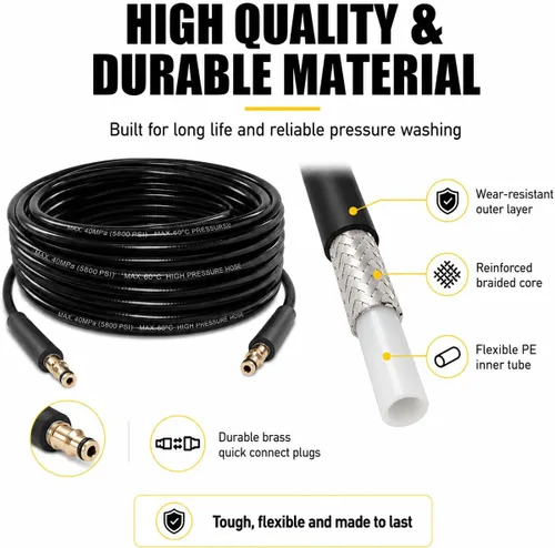 Miniatura 3 de Manguera de repuesto para lavadora a presión Karcher K2-K7, manguera de extensión de manguera de alta presión de 20 pies para Karcher, sistema