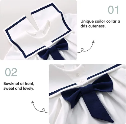 Miniatura 4 de bonbonPomme Vestido náutico para niña de 0 a 4 años
