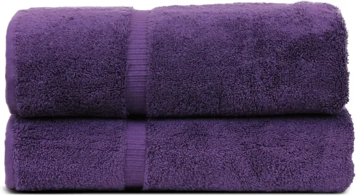 Miniatura 64 de Luxury Hotel & Spa Collection - Toalla ecológica de 100% algodón turco de 27 x 54 pulgadas (27 x 54 onzas), de secado rápido, para baño, borde