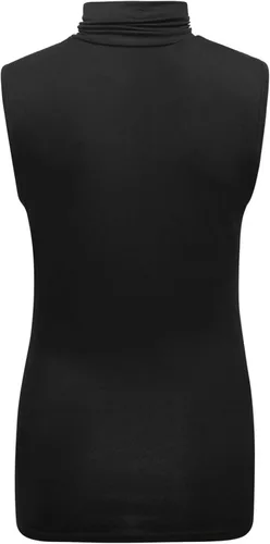 Miniatura 4 de OThread & Co. Camiseta sin mangas de cuello alto para mujer, capa elástica, cómoda, cuello alto
