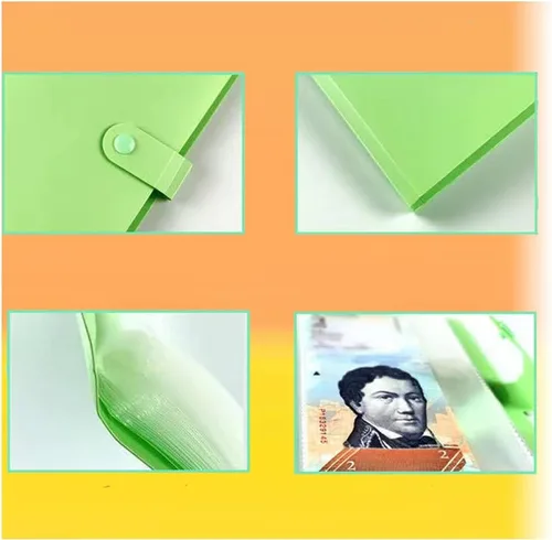 Miniatura 5 de Carpeta de ahorro de dinero, fundas transparentes para monedas de 50 páginas, soportes portátiles para dinero para coleccionistas, titulares