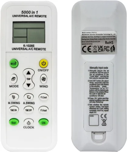 Control remoto universal de CA, compatible con múltiples marcas 5000 en 1, modelo K-1028E, pantalla LCD