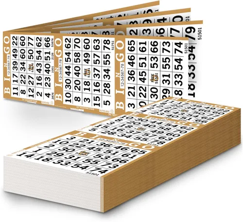 Miniatura 7 de Hojas de papel de bingo – 3 caras, 12 x 4 pulgadas – Paquete de 500 tarjetas de bingo desechables – Papel reciclable Dauber para personas mayores