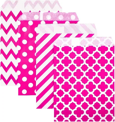 Miniatura 7 de KEYYOOMY 100 bolsas amarillas para bufé de dulces, pequeñas bolsas de galletas, bolsas de papel de lunares para bodas, fiestas de cumpleaños