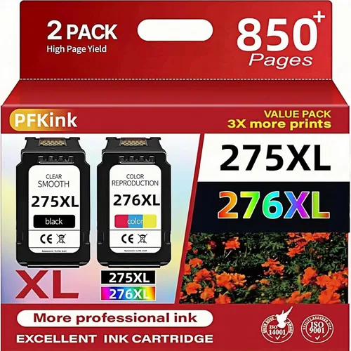 Paquete combinado de cartuchos de tinta de repuesto 275XL 276XL para Canon 275 y 276, para cartuchos de tinta Pixma TR4720 TS3522 TS3520 TS3720