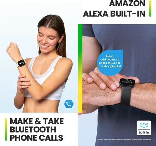 Miniatura 9 de Amazfit Bip 5 - Reloj inteligente de 1.811 in, GPS, Amazon Alexa integrado, llamadas Bluetooth, batería de 10 días, frecuencia cardíaca y VO2 Max
