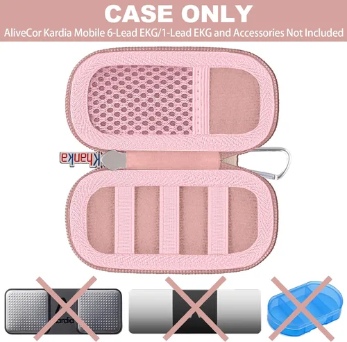 Miniatura 7 de khanka Funda rígida para monitor de ECG AliveCor KardiaMobile, compatible con KardiaMobile 6L/6L Max, dispositivo de electrocardiograma personal