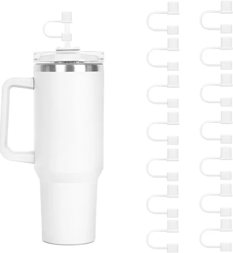 Miniatura 11 de 7 Piezas Tapas Protectoras de Pajilla para Copa Stanley, Simples de 10mm (0.4 pulgadas) Tapas de Pajilla de Silicona para Accesorios de Vaso Stanley