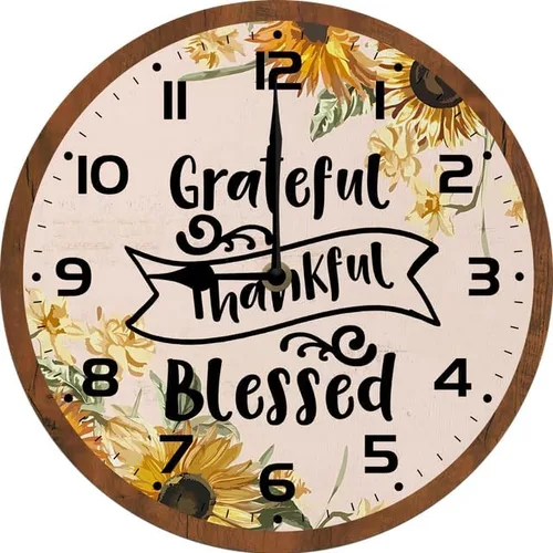 Miniatura 15 de Family Where Life Begins & Love Never Ends - Reloj de pared con pilas de 10 pulgadas, reloj de pared de madera para cocina, reloj de pared rústico K7